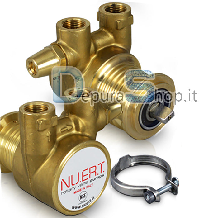 Pompa Nuert in ottone 200lt./h. con by-pass 3/8 Pompa Nuert in ottone 200lt./h. con by-pass 3/8"