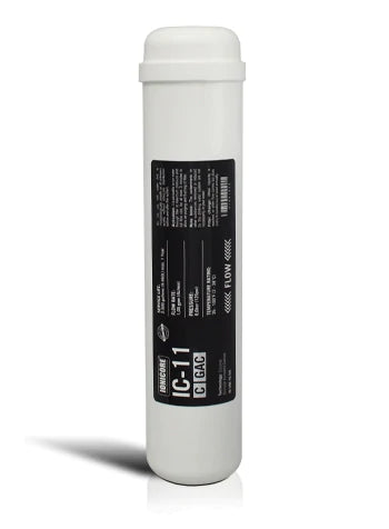 Ionicore | Filtro IC-11CGAC carbone attivo al cocco in linea 2,5 Ionicore | Filtro IC-11CGAC carbone attivo al cocco in linea 2,5"x11" con attacco 1/4"