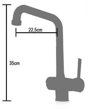 Rubinetto 4 vie Pure Water per acqua depurata (colore: Nero opaco)
