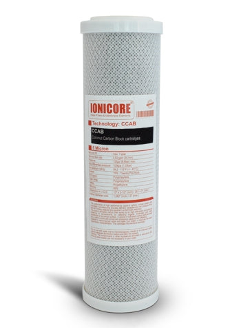 Ionicore | Cartuccia filtro carbon block al cocco 10" (5 micron)