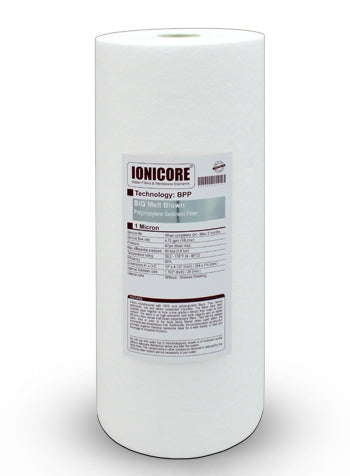 Ionicore | Cartuccia filtro sedimento BIG in polipropilene soffiato 10" (da 1 a 100 micron)