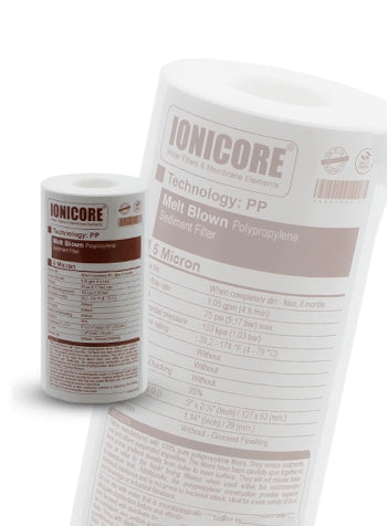 Ionicore | Cartuccia filtro sedimento in polipropilene soffiato 5" (5 micron)