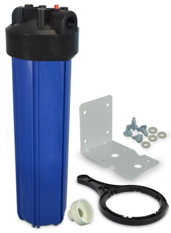 Contenitore vessel per filtro acqua BIG da 20" con pulsante rilascio pressione, chiave e staffa ( attacco 3/4 )