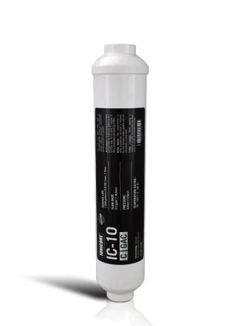 Ionicore | Filtro IC-10CGAC carbone attivo al cocco in linea 2"x10" con attacco 1/4"