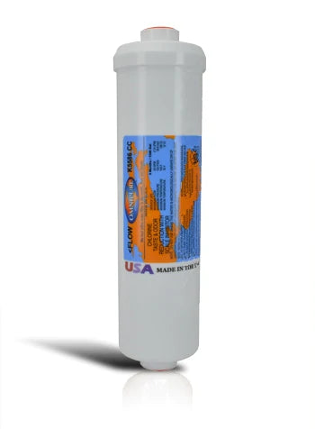 Omnipure | Filtro K5586GAC carbone attivo anticalcare in linea 2,5"x10" con attacco 3/8"